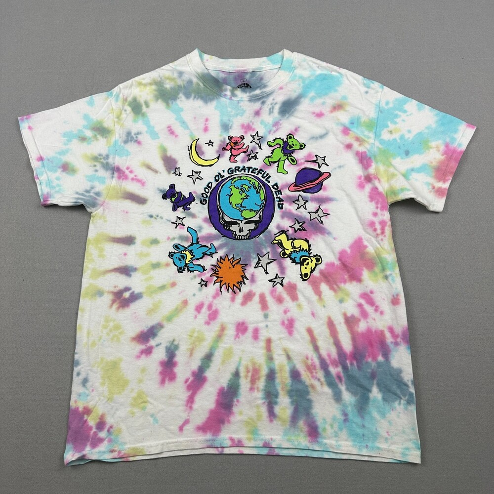 Grateful Dead Shirt Men Large Tie Dye Ripple Junction Steal Your Face Space Bear